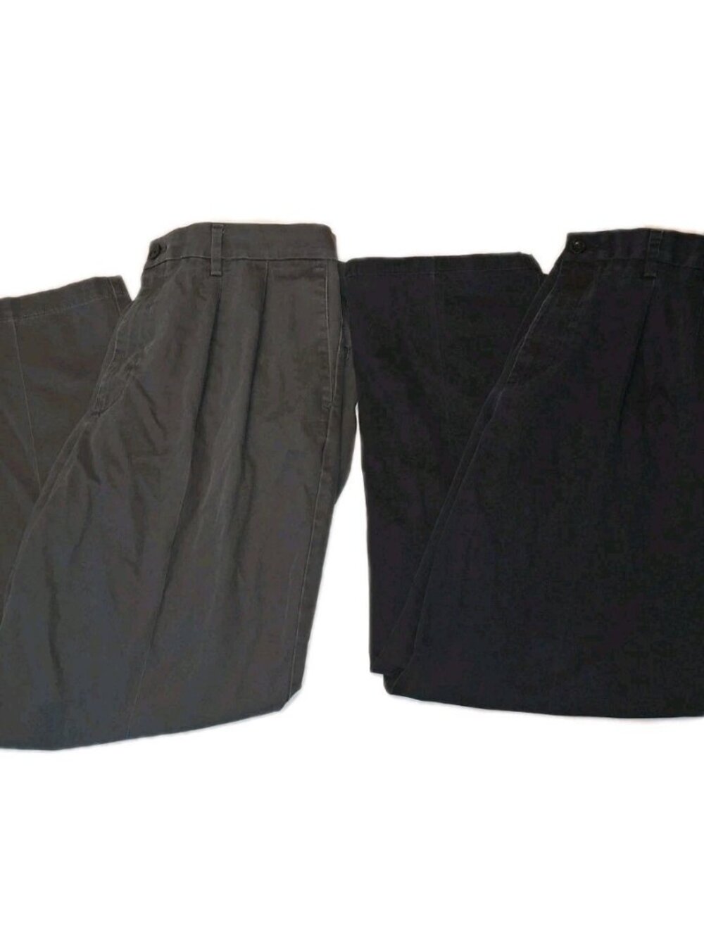 Dockers Mens Gray And Black Pants Size 36x30 Dress Pants Lot Of TWO